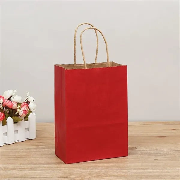 Colorful kraft paper handbag gift bag customization