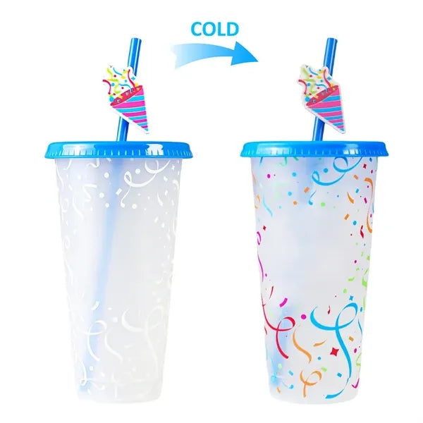 24 Oz. Color-Changing Cup With Lid And Straw