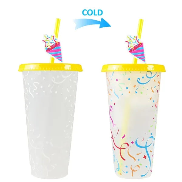 24 Oz. Color-Changing Cup With Lid And Straw