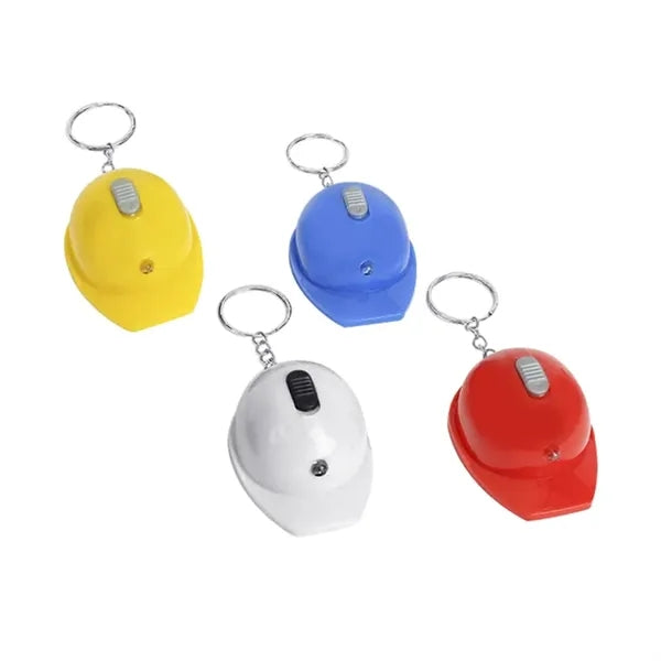 Mini LED Helmet Shape Keychain With Bottle Opener