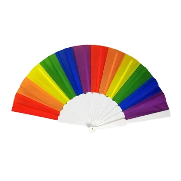 Portable Rainbow Folding Rave Hand Fan