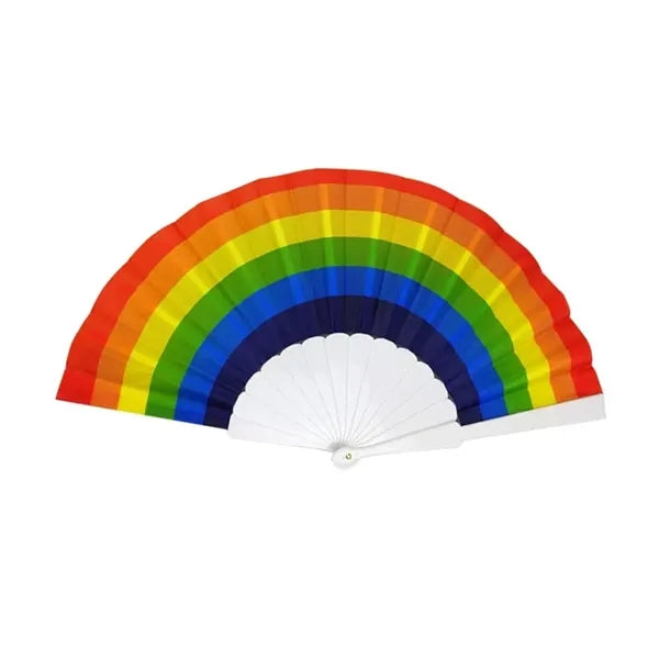Portable Rainbow Folding Rave Hand Fan