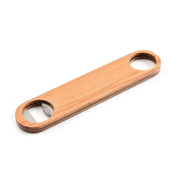 Stainless Steel Natural Wood Handle Bottle Opener