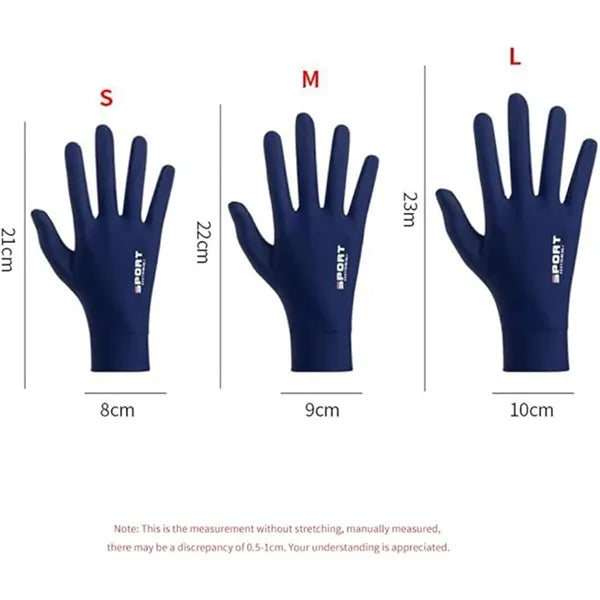 Sun Protection UV Gloves For Woman Man Ice Silk Full Finger