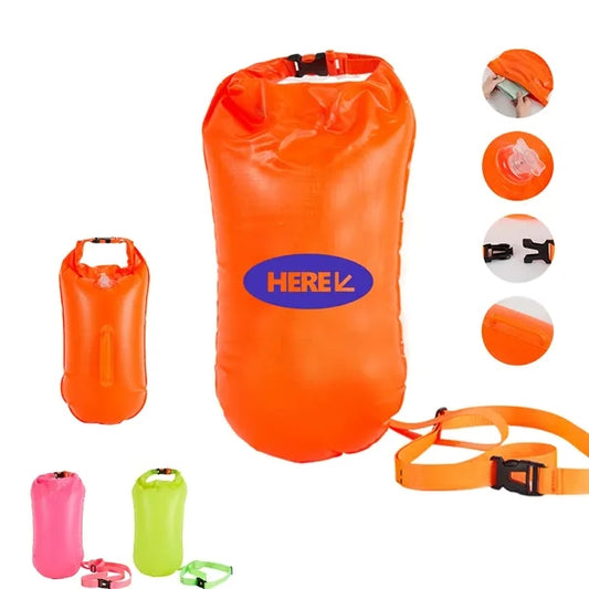 20L PVC Swim Buoy Dry Float Bag With Adjustable Waist