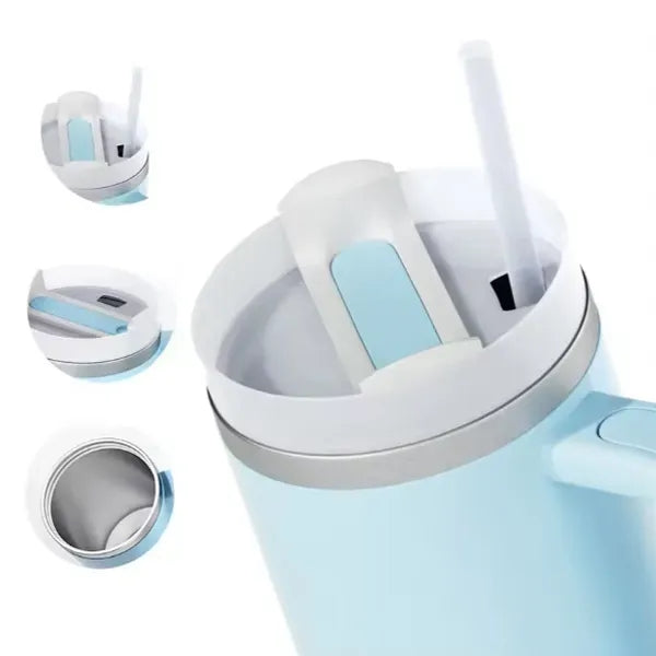 40oz Stainless Steel Vacuum Insulated Tumbler w/ Lid Straw