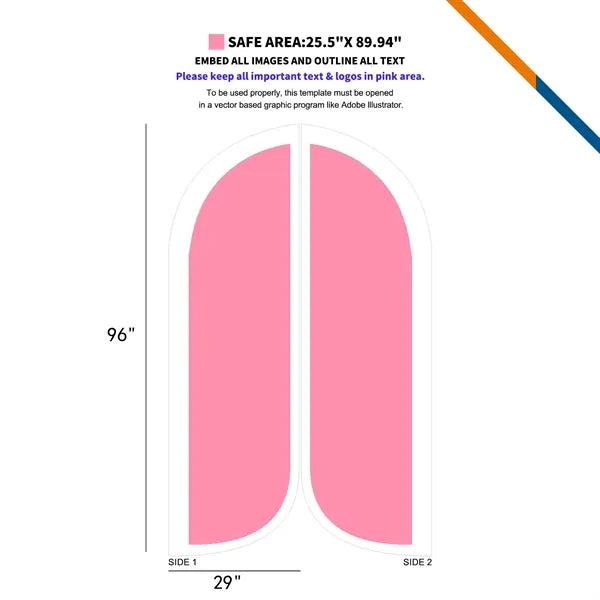 10' Lajas Double-Sided Feather Flag