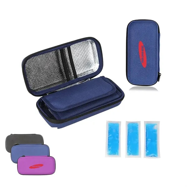 1L Diabetic Travel Organizer Cooler Case With Gel Ice Pack