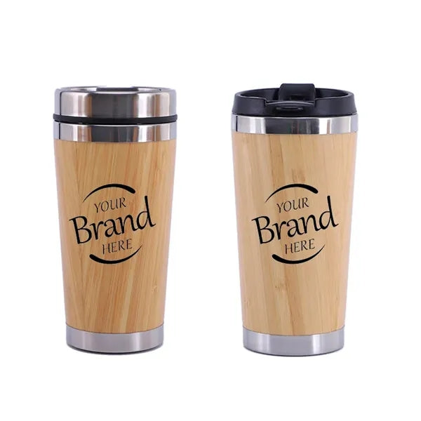 15oz Travel Coffee Cup Eco Friendly Bamboo Thermo