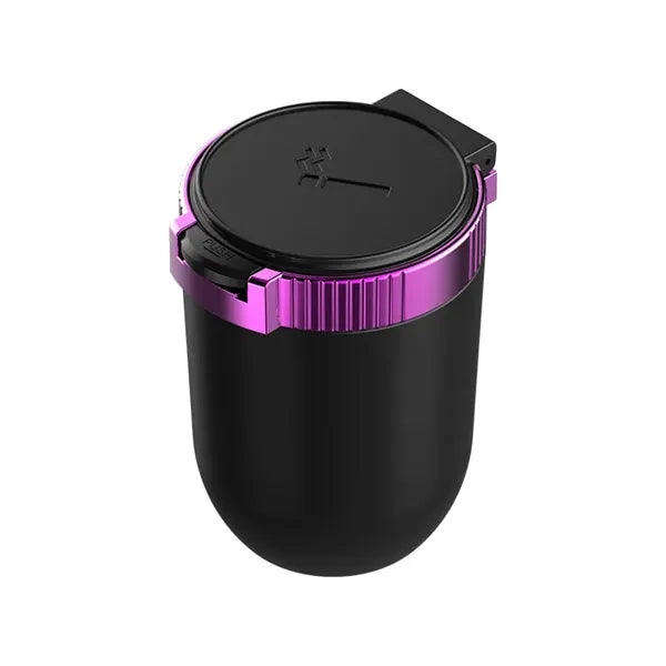 Smokeless Windproof Smell Proof Ashtray with Lid LED Light