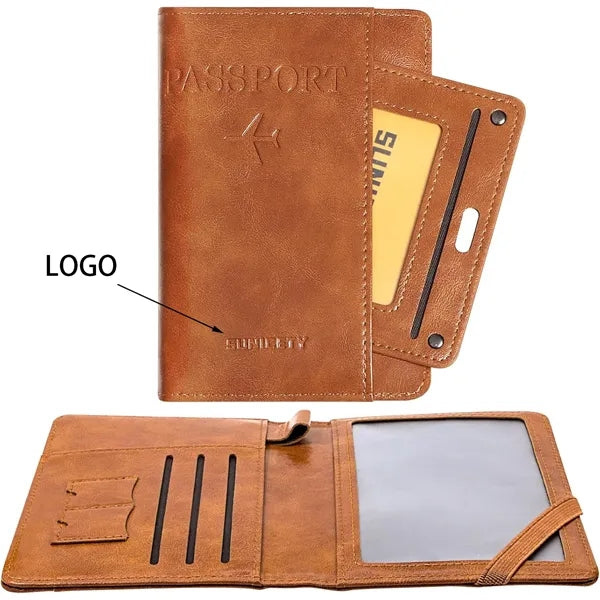 Men'S Passport Waterproof Rfid Blocking Travel Wallet