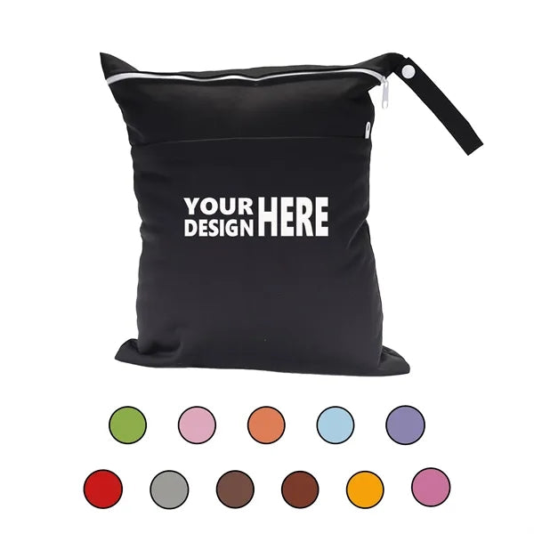 Zipper Solid Color Diaper Storage Bag
