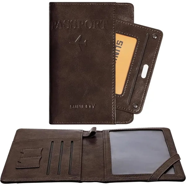Men'S Passport Waterproof Rfid Blocking Travel Wallet