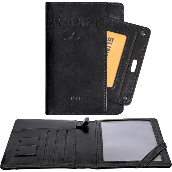 Men'S Passport Waterproof Rfid Blocking Travel Wallet