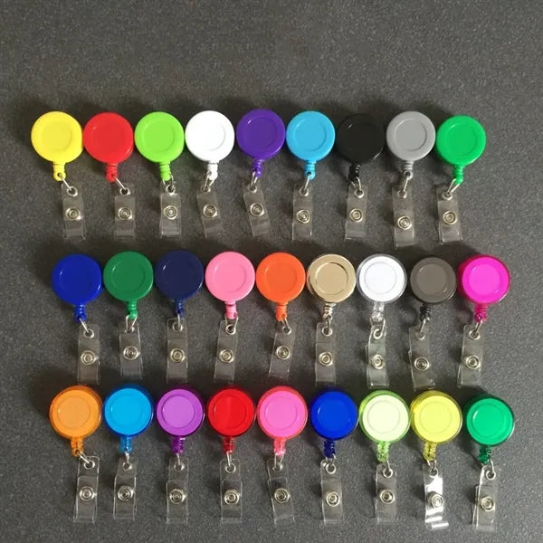 30" Cord Plastic Round Retractable Badge Reel