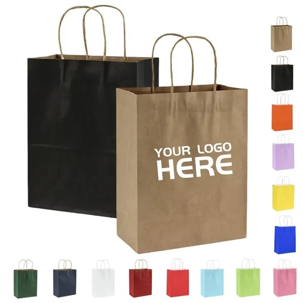 Kraft Paper Bags For Business Shopping Storage