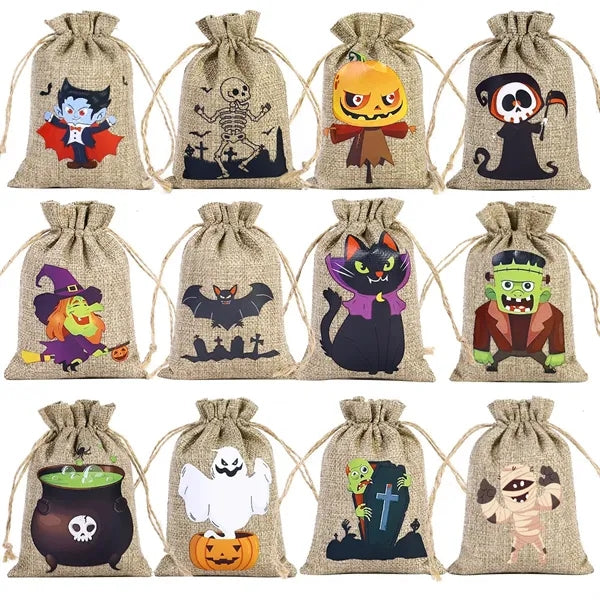 Halloween Burlap Gift Bags