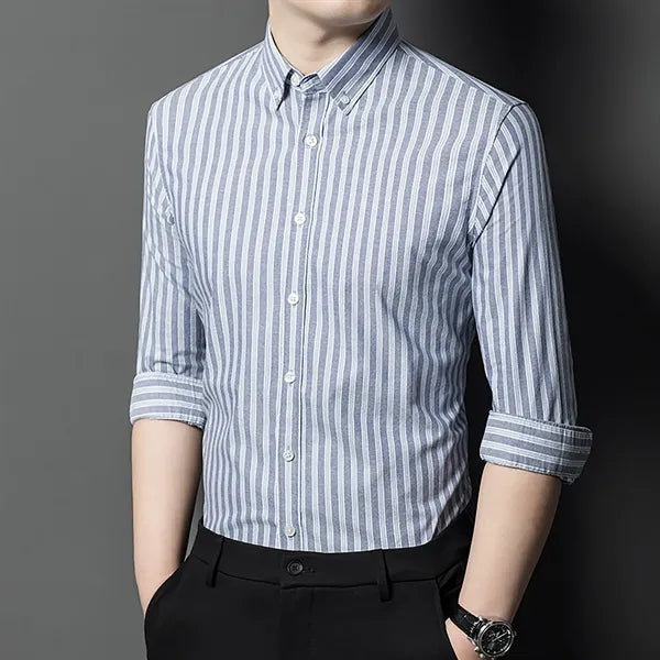 Men's Striped Long Sleeved Shirt