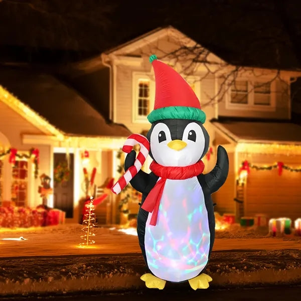 Christmas Inflatable Penguin with LED Lights Decoration
