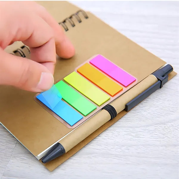 Notebooks With Sticky Notes Ballpoint Pens Set