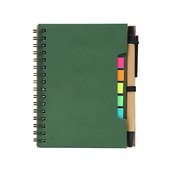 Notebooks With Sticky Notes Ballpoint Pens Set