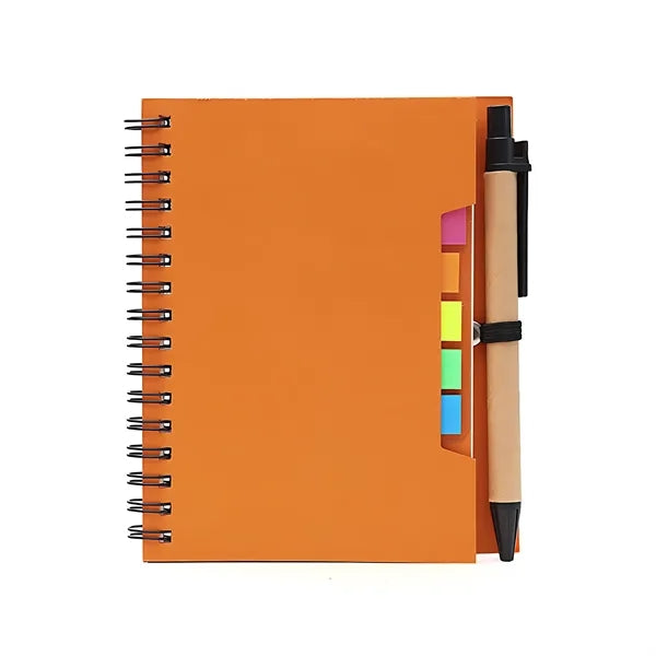 Notebooks With Sticky Notes Ballpoint Pens Set
