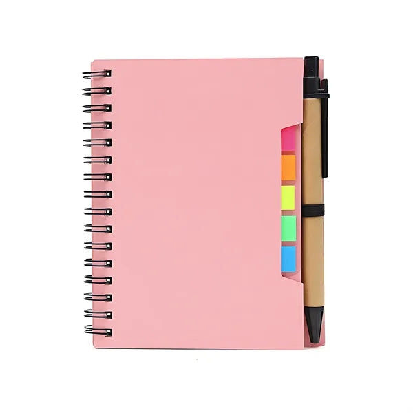 Notebooks With Sticky Notes Ballpoint Pens Set
