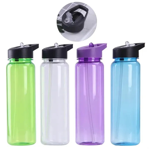 25oz Bpa Free Plastic Sports Water Bottle With Straw