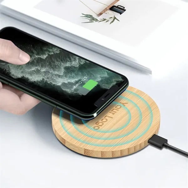 15W Wooden Fast Charger, Portable Charging Pad For Home Use