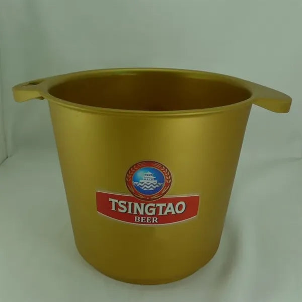 Plastic ice bucket with bottle opener