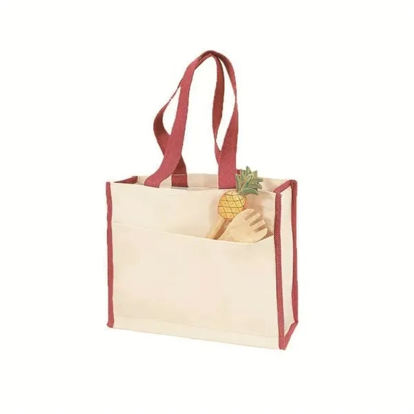 Cotton canvas grocery tote bag