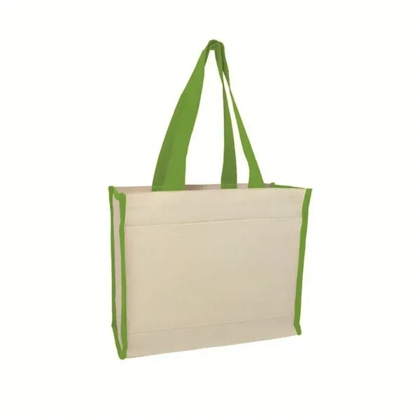 Cotton canvas grocery tote bag