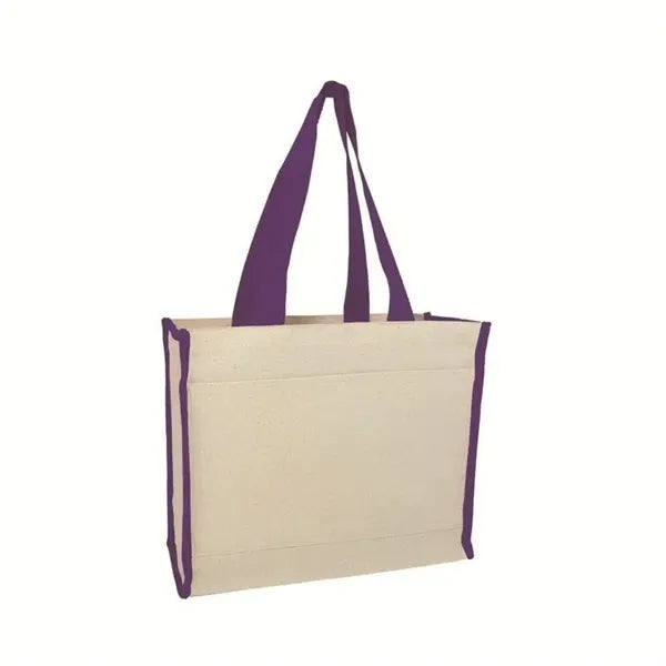 Cotton canvas grocery tote bag