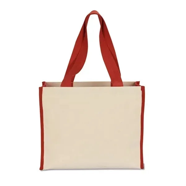 Cotton canvas grocery tote bag