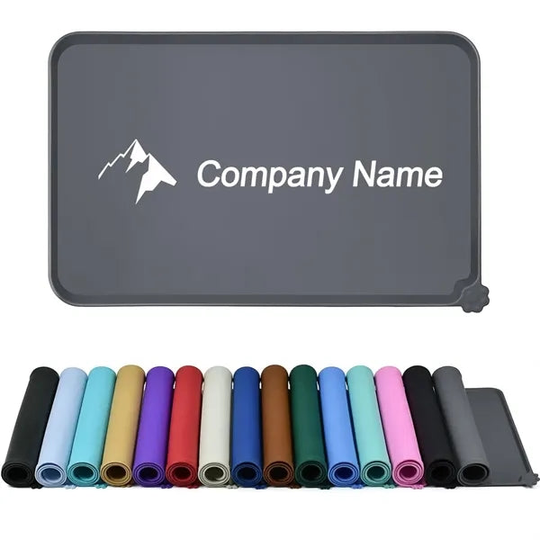 Waterproof Pet Feeding Mat With High Raised Edges