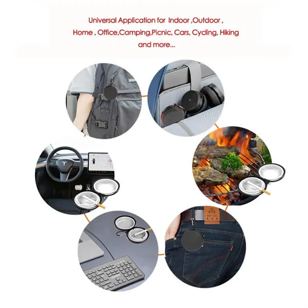 Mini Round Travel Ashtrayportable Car Ashtray With Lid