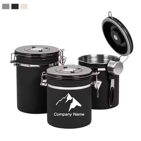 1.2L/1.5L/2L Stainless Steel Coffee Canister With Date