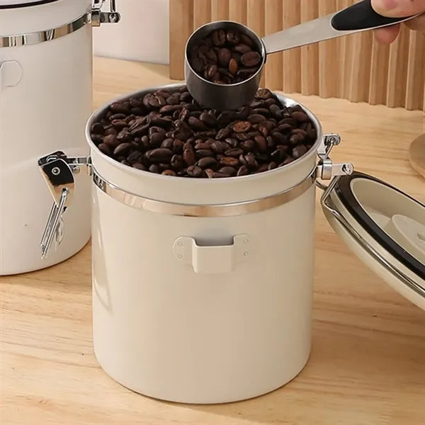 1.2L/1.5L/2L Stainless Steel Coffee Canister With Date