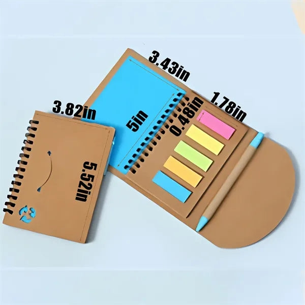 Kraft Paper Notebook Sticky Notes Set