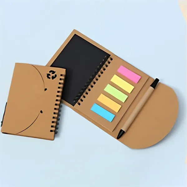 Kraft Paper Notebook Sticky Notes Set