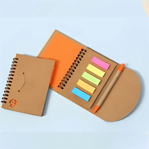 Kraft Paper Notebook Sticky Notes Set