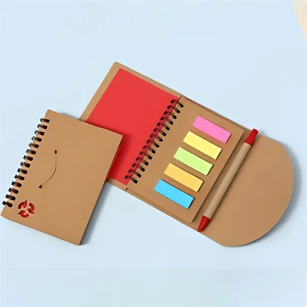 Kraft Paper Notebook Sticky Notes Set