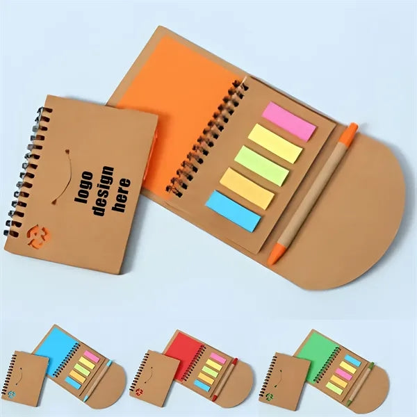Kraft Paper Notebook Sticky Notes Set