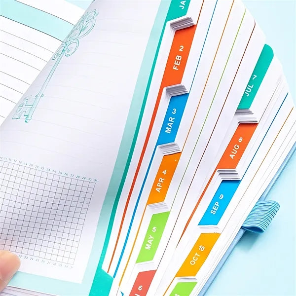 Leather Planner Notebook 2025 Academic With Elastic Band