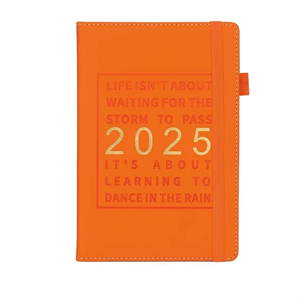 Leather Planner Notebook 2025 Academic With Elastic Band