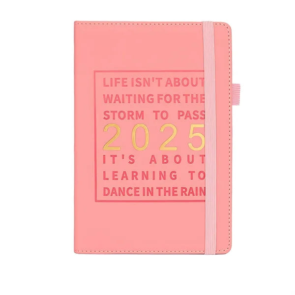 Leather Planner Notebook 2025 Academic With Elastic Band