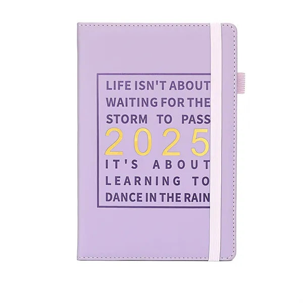 Leather Planner Notebook 2025 Academic With Elastic Band