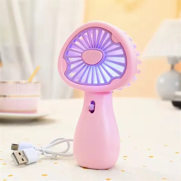 Mini Portable Handheld Night Light Small Fan