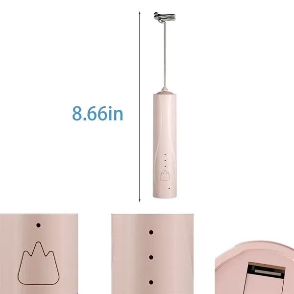 Handheld with 2 Heads USB Rechargeable 3 Speeds Frother