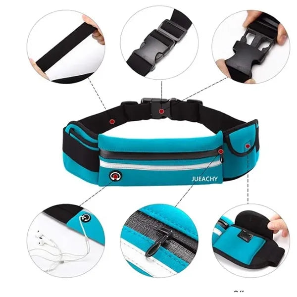 Waterproof Running Fanny Pack with Headphone Port